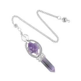 Pendule Amethyste Merkaba