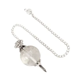 Pendule sphère Cristal de Roche 4cm