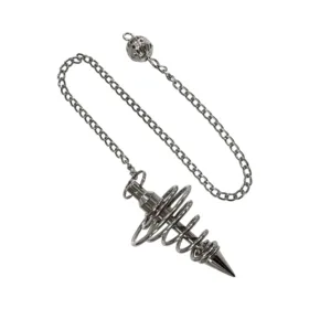 Pendule spirale métal noir