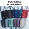 Pochettes en cuir naturel pour CEF