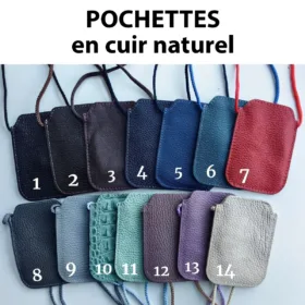 Pochettes en cuir naturel pour CEF